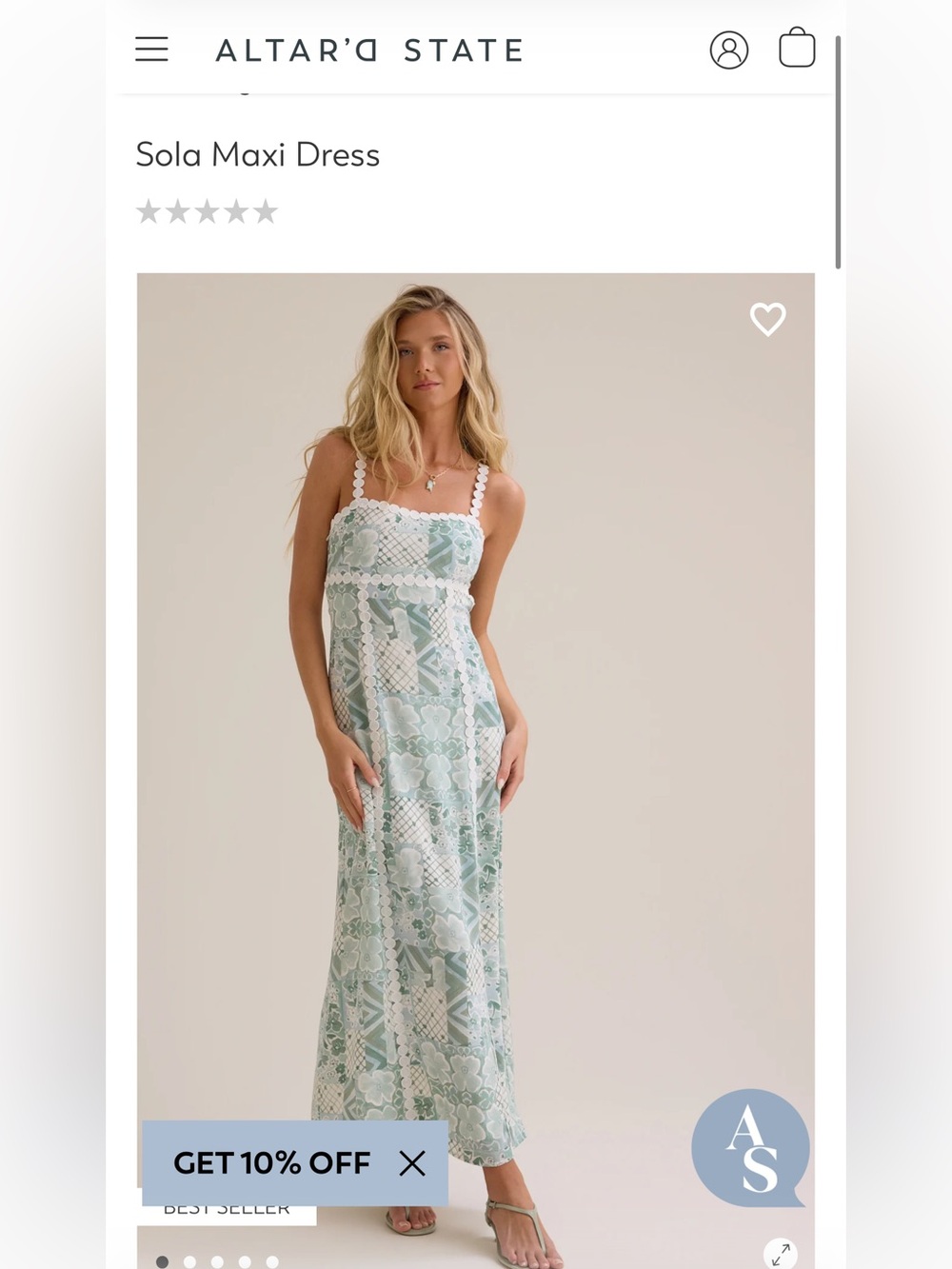 ISO Altar'd State Sola Maxi Dress XS OR S